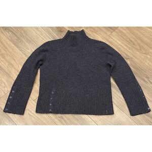 Columbia Women's Vertex Size Lrg Mock Neck Dark Purple Sweater Wool Mohair Blend